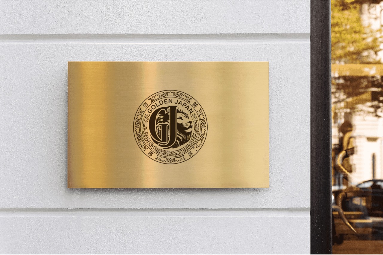 Golden Japan business sign